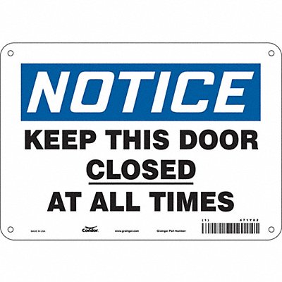 Safety Sign 7 in x 10 in Aluminum