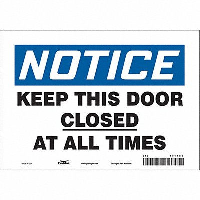 Safety Sign 7 in x 10 in Vinyl