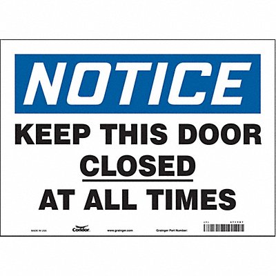 Safety Sign 10 in x 14 in Vinyl