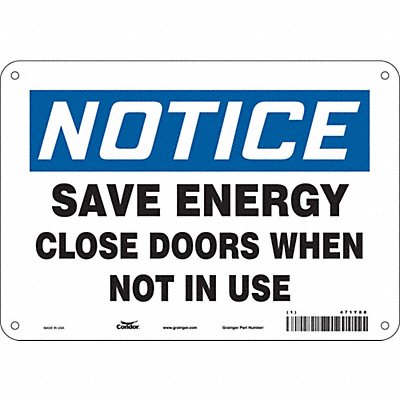 Safety Sign 7 in x 10 in Aluminum