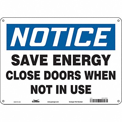 Safety Sign 10 in x 14 in Polyethylene