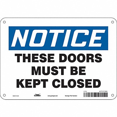 Safety Sign 7 in x 10 in Polyethylene