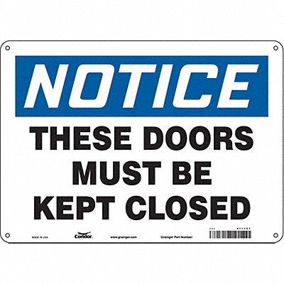 Safety Sign 10 in x 14 in Polyethylene