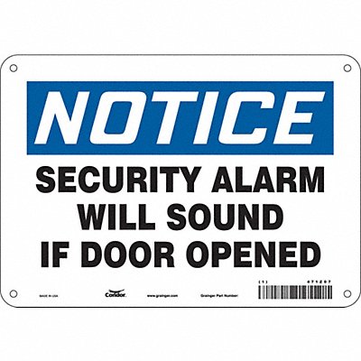 Safety Sign 7 in x 10 in Aluminum