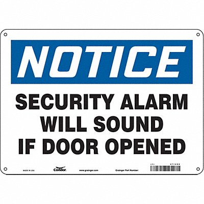 Safety Sign 10 in x 14 in Aluminum