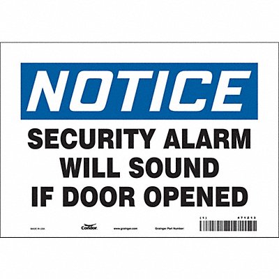 Safety Sign 7 in x 10 in Vinyl