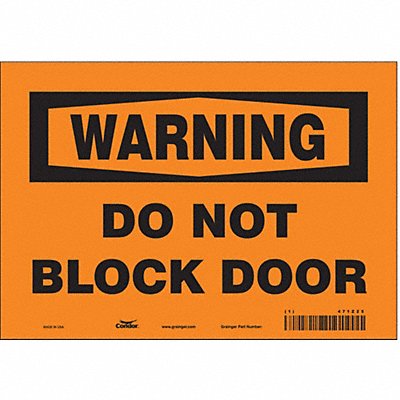 Safety Sign 7 in x 10 in Vinyl