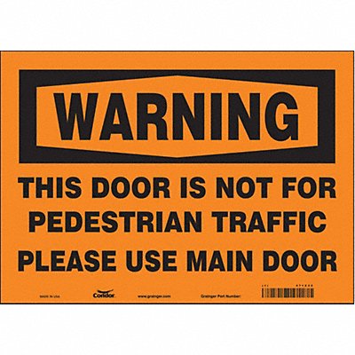 Safety Sign 10 in x 14 in Vinyl