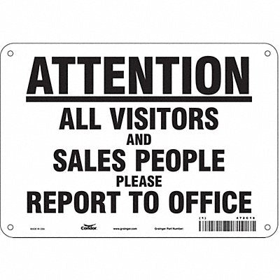 Safety Sign 7 in x 10 in Aluminum