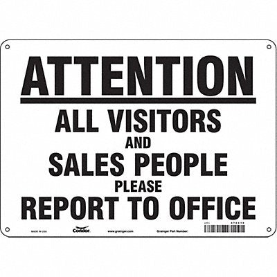 Safety Sign 10 in x 14 in Aluminum