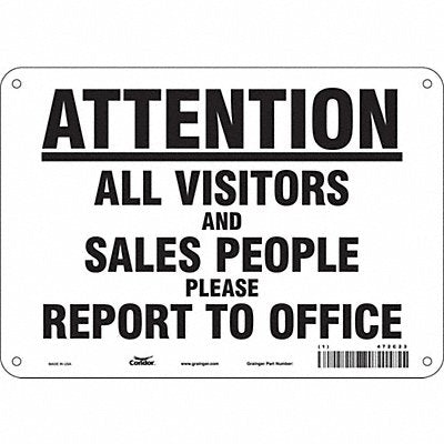 Safety Sign 7 in x 10 in Polyethylene