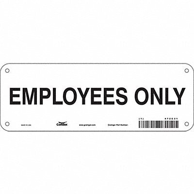 Safety Sign 3.5in x 10in Aluminum