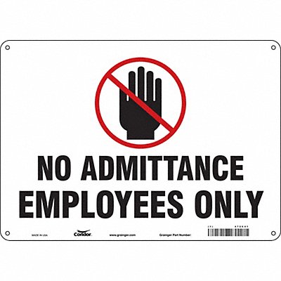 Safety Sign 10 inx14 in Aluminum