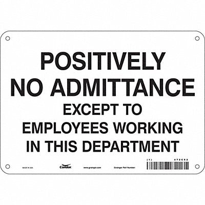 Safety Sign 7 in x 10 in Aluminum