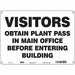 Safety Sign 10 in x 14 in Aluminum