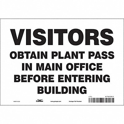 Safety Sign 7 in x 10 in Vinyl