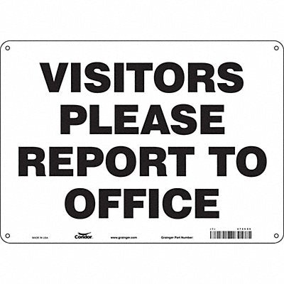 Safety Sign 10 in x 14 in Aluminum