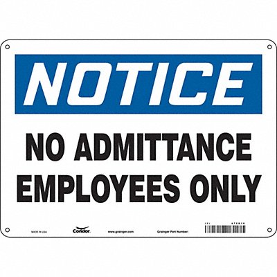 Safety Sign 10 inx14 in Polyethylene