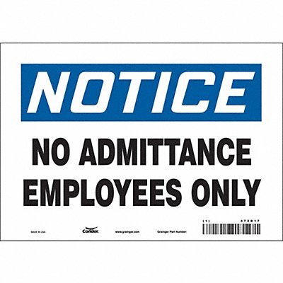 Safety Sign 7 inx10 in Vinyl