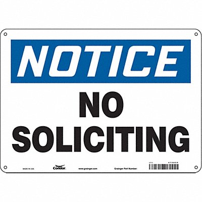 Safety Sign 10 in x 14 in Aluminum