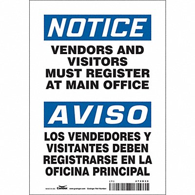 Safety Sign 10 in x 7 in Vinyl