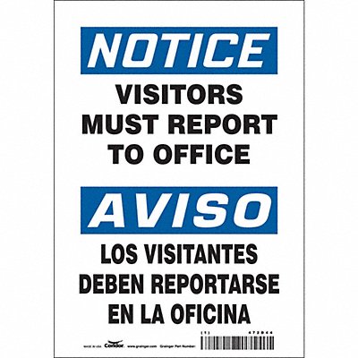 Safety Sign 10 in x 7 in Vinyl