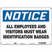 Safety Sign 10 in x 14 in Polyethylene