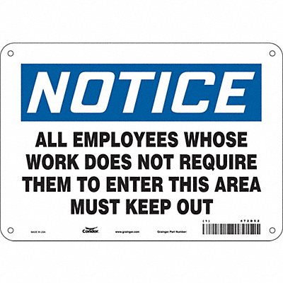 Safety Sign 7 in x 10 in Aluminum