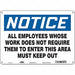 Safety Sign 10 inx14 in Aluminum