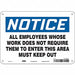 Safety Sign 7 in x 10 in Polyethylene