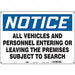 Safety Sign 14 in x 20 in Aluminum