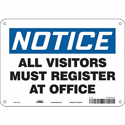 Safety Sign 7 in x 10 in Polyethylene