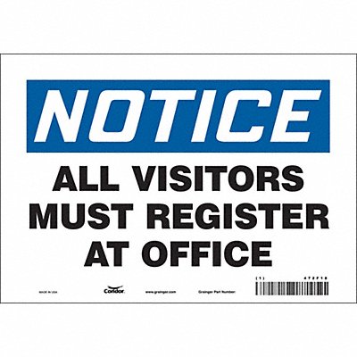 Safety Sign 7 in x 10 in Vinyl