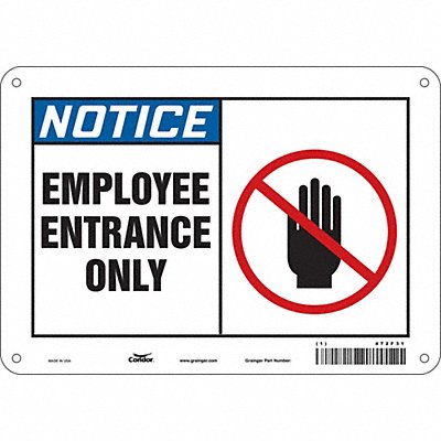 Safety Sign 7 inx10 in Polyethylene