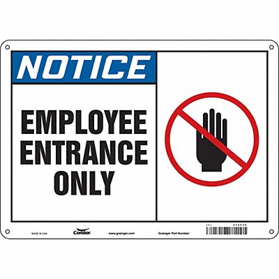Safety Sign 10 inx14 in Polyethylene