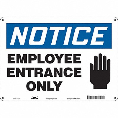 Safety Sign 10 in x 14 in Polyethylene