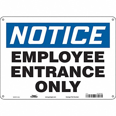 Safety Sign 10 inx14 in Aluminum