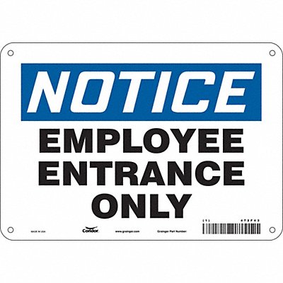 Safety Sign 7 inx10 in Polyethylene