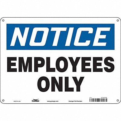 J6993 Safety Sign 10 inx14 in Polyethylene