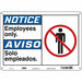 Safety Sign 10 in x 14 in Aluminum
