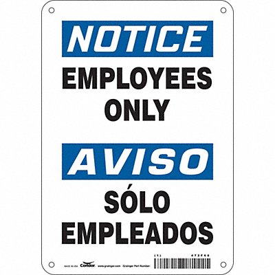 Safety Sign 10 in x 7 in Polyethylene