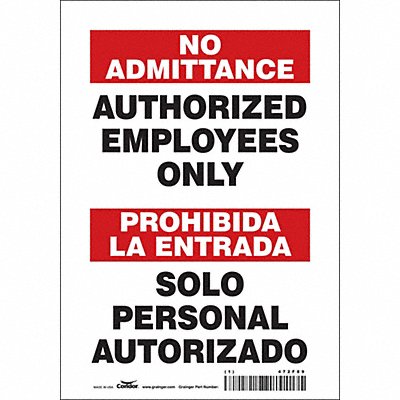 Safety Sign 10 inx7 in Vinyl