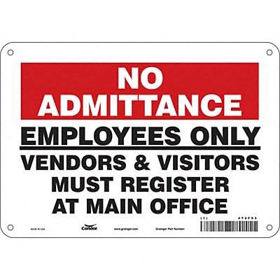 Safety Sign 7 inx10 in Polyethylene