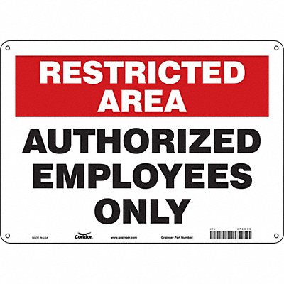 J7024 Safety Sign 10 inx14 in Aluminum