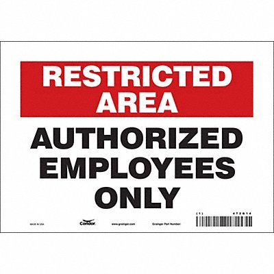J7024 Safety Sign 7 inx10 in Vinyl