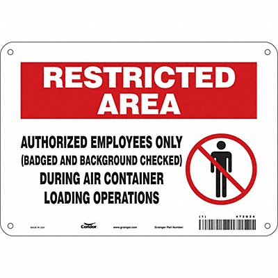 Safety Sign 7 in x 10 in Polyethylene