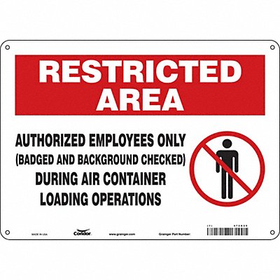 Safety Sign 10 in x 14 in Polyethylene