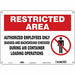 Safety Sign 10 in x 14 in Polyethylene