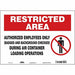 Safety Sign 10 in x 14 in Vinyl