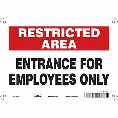 Safety Sign 7 in x 10 in Aluminum